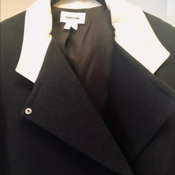 NEW HELMUT LANG BLACK BIKER JACKET W/ LAMBSKIN - Picture 5 of 7